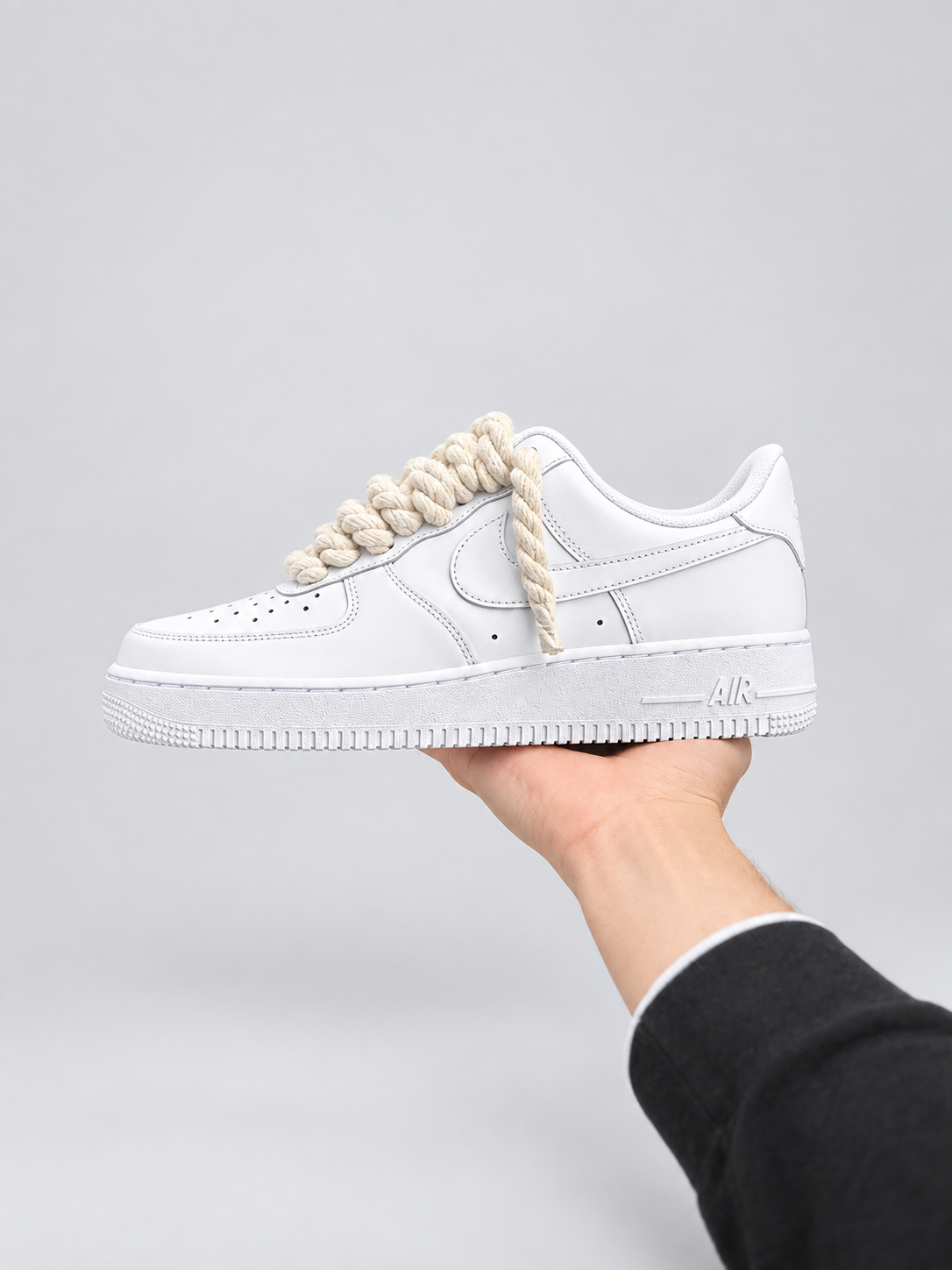 Air Force 1 Custom – Rope Laces – Białe / kremowe sznurówki