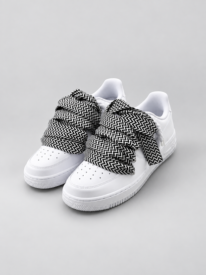 Air Force 1 Custom – Lanvin Laces – Białe / białe sznurówki