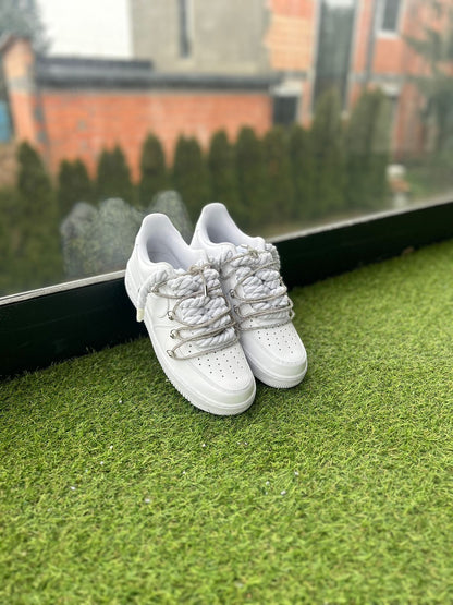 Nike Air Force 1 White / SHINY ROPE LACES CUSTOM