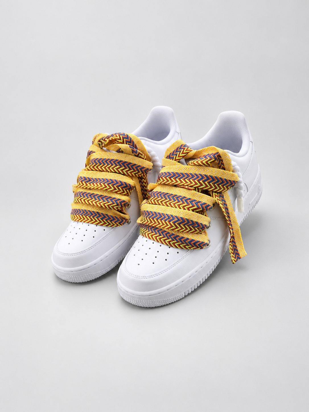 Air Force 1 Custom – Lanvin Laces – Białe / żółte sznurówki