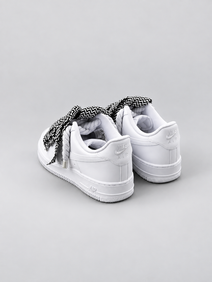 Air Force 1 Custom – Lanvin Laces – Białe / białe sznurówki
