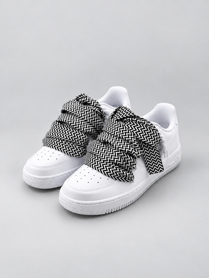 Air Force 1 Custom – Lanvin Laces – Białe / białe sznurówki