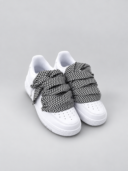 Air Force 1 Custom – Lanvin Laces – Białe / białe sznurówki